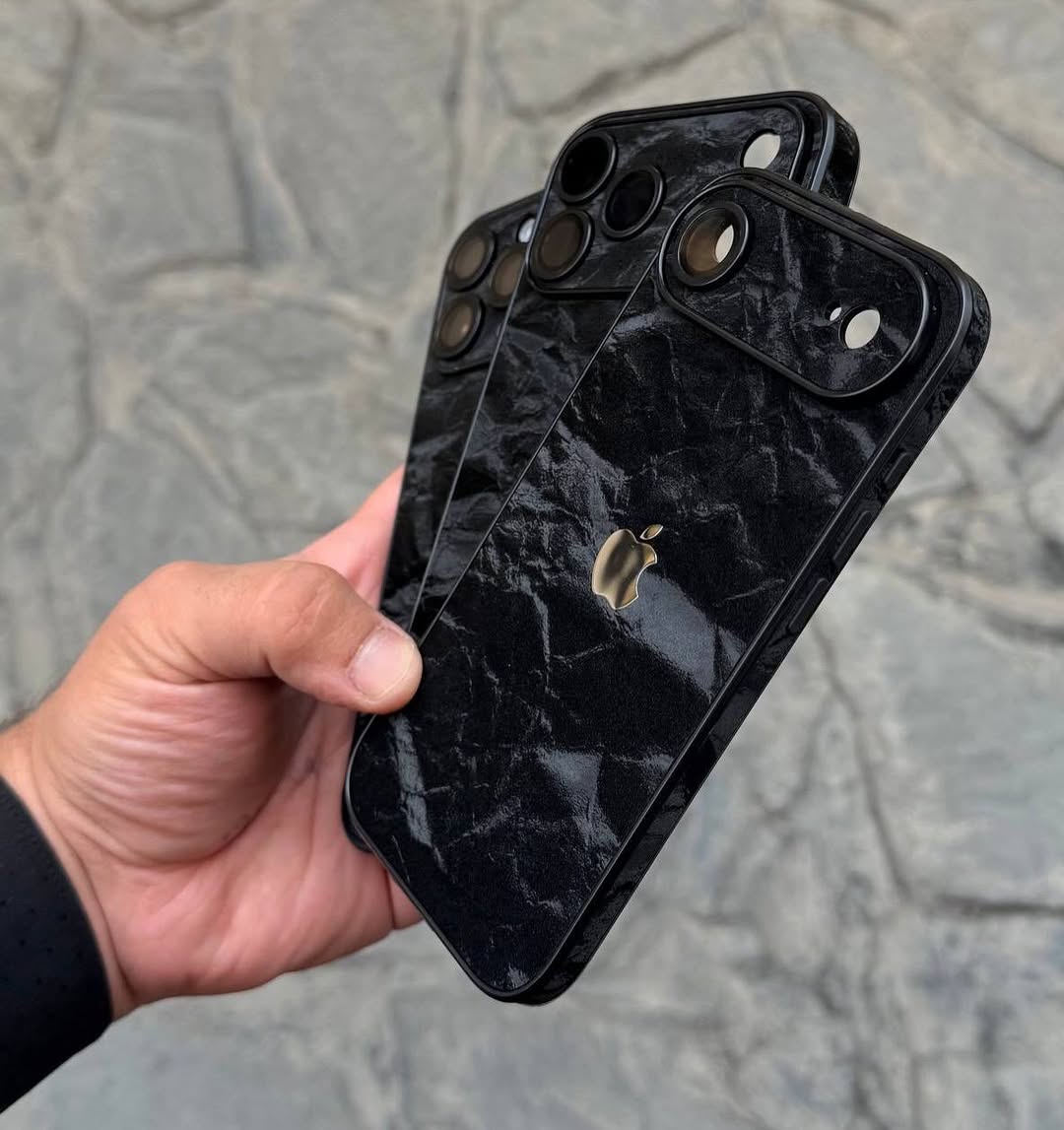 Luxury Deep Black Ocean Velvet Case