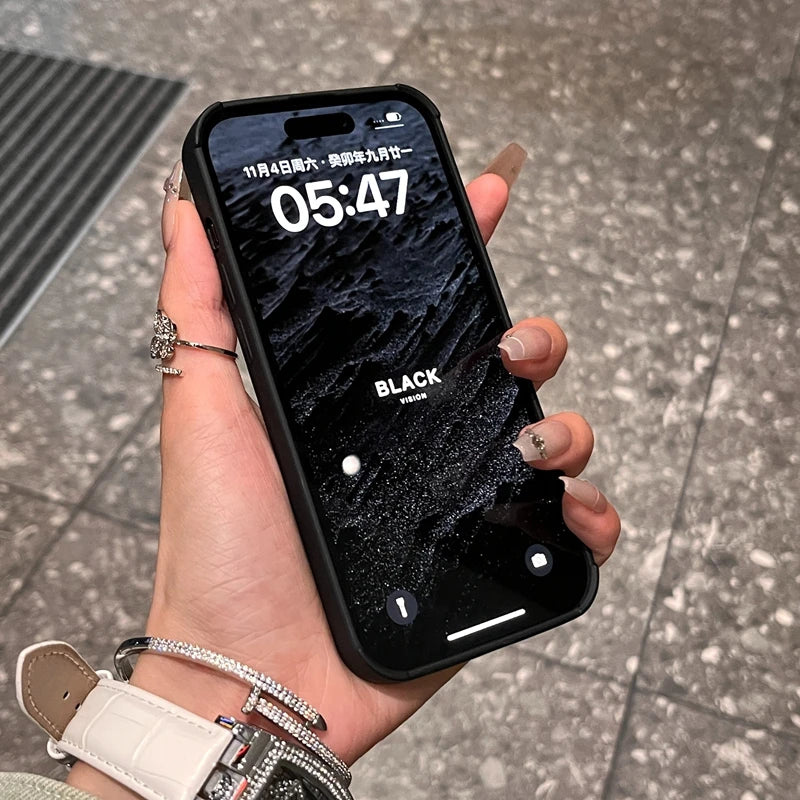 Knitted Pattern Matt Black Case