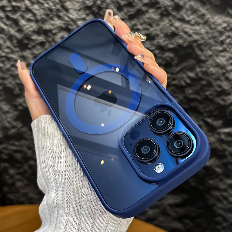 Luxury Air Skin Color Bumper Transparent Mag safe Phone Case