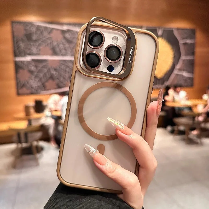 Luxury Window Bracket MagSafe Case Plus Free Camera lens