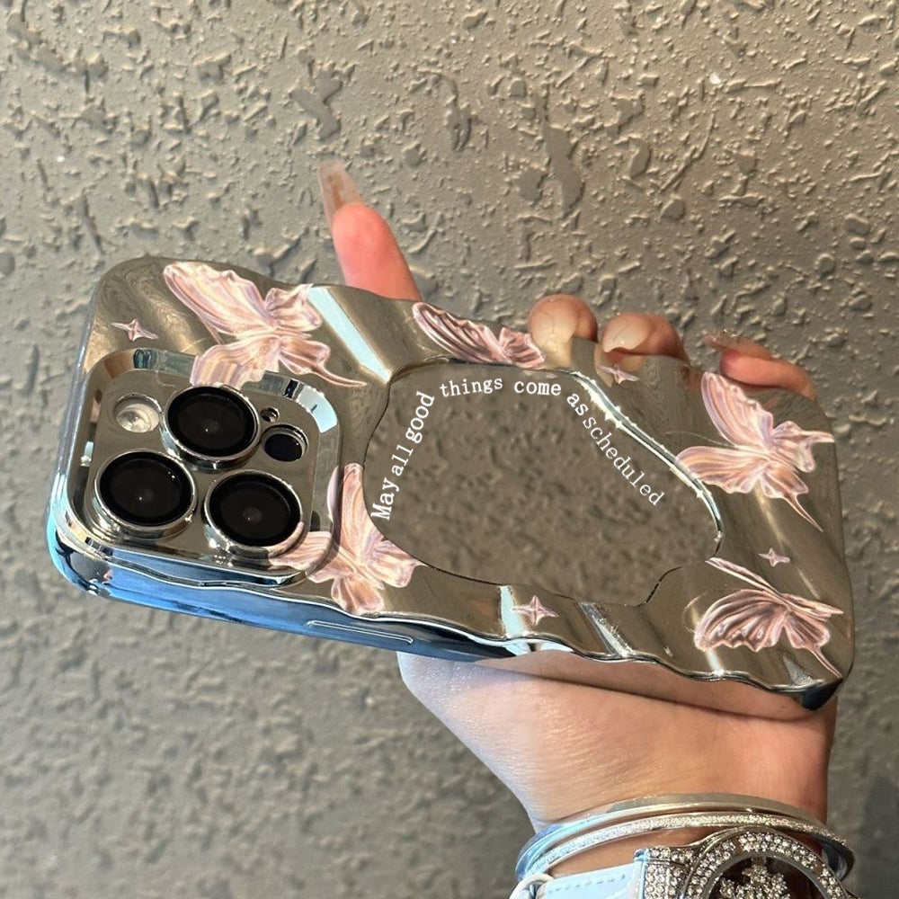 Butterfly Makeup Mirror Aesthetic Case