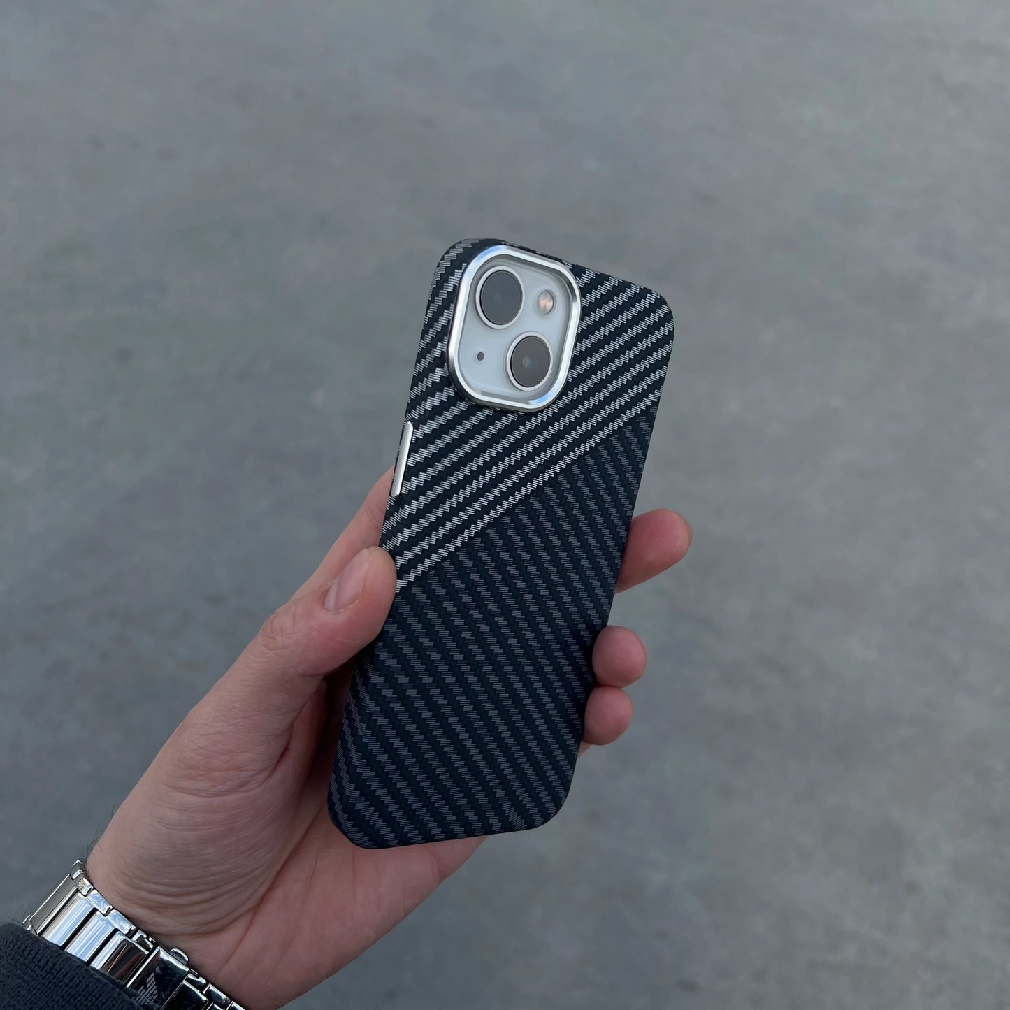 Kevlar Carbon Fiber Black Grey Edition Phone Case