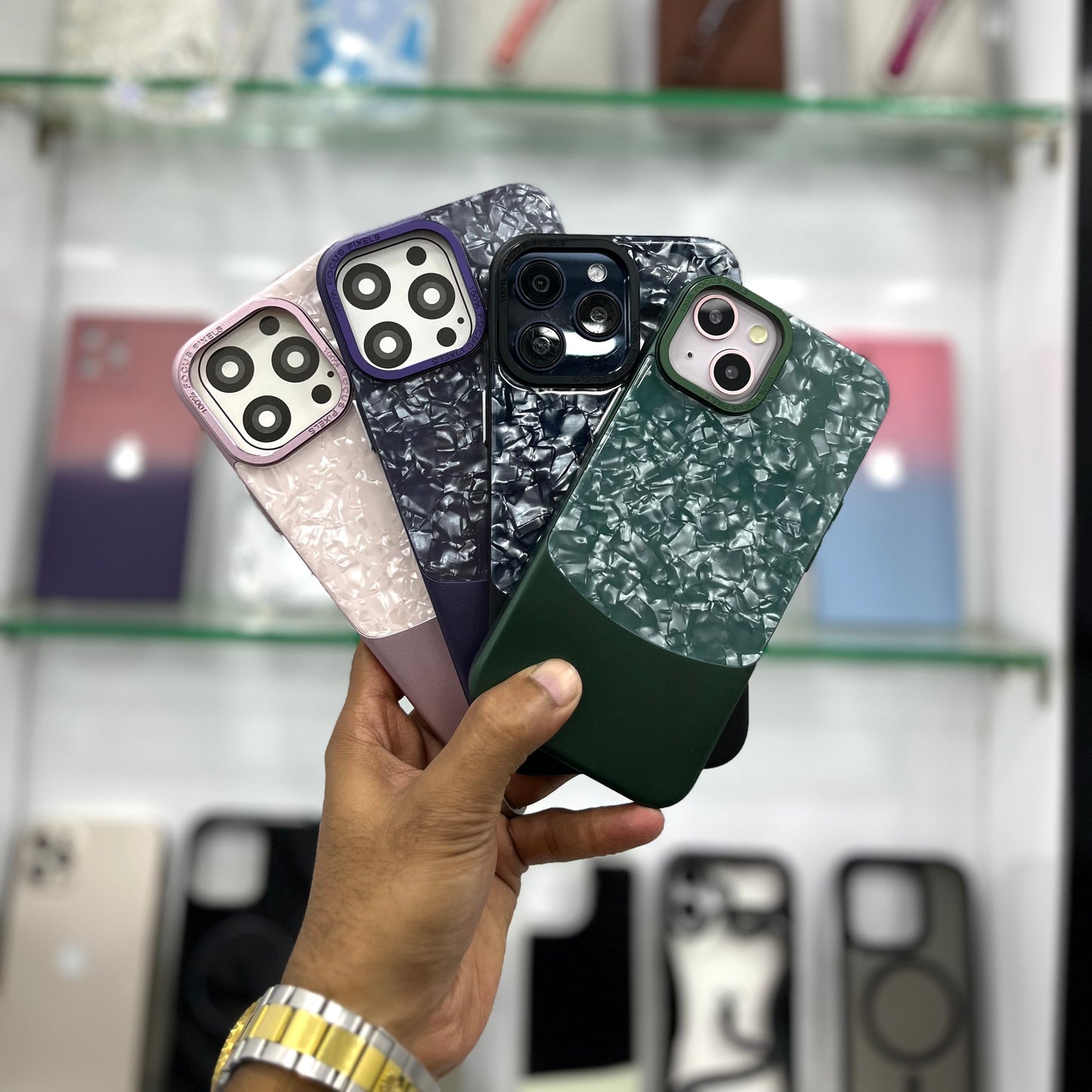 Two Tone Carbon Marble Case