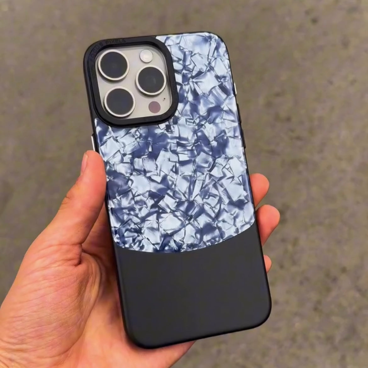 Two Tone Carbon Marble Case
