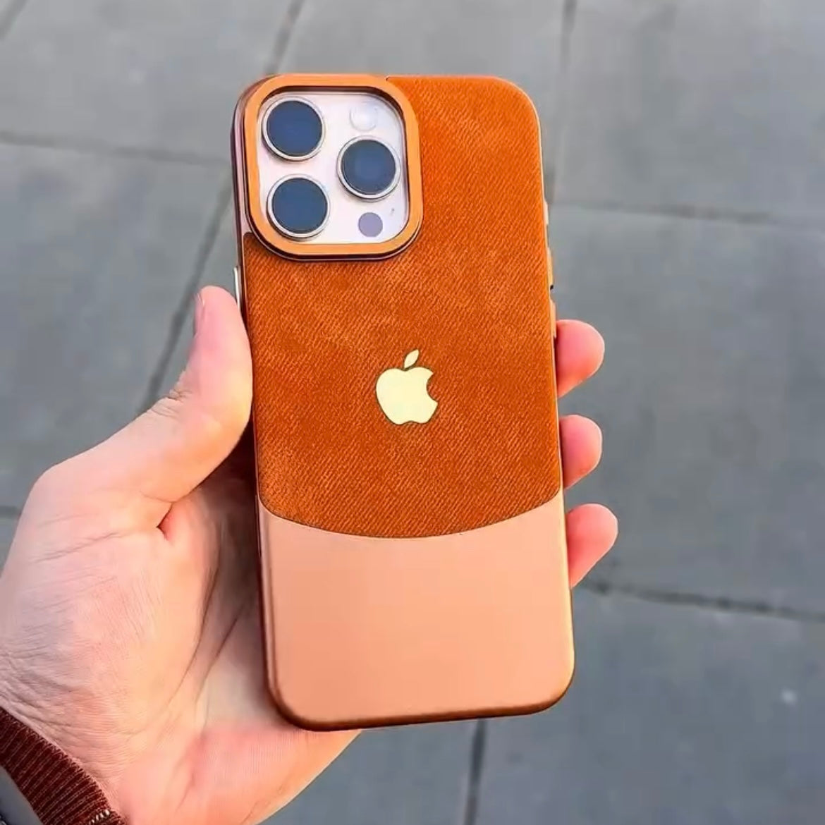 Two Tone Denim Case With Logo