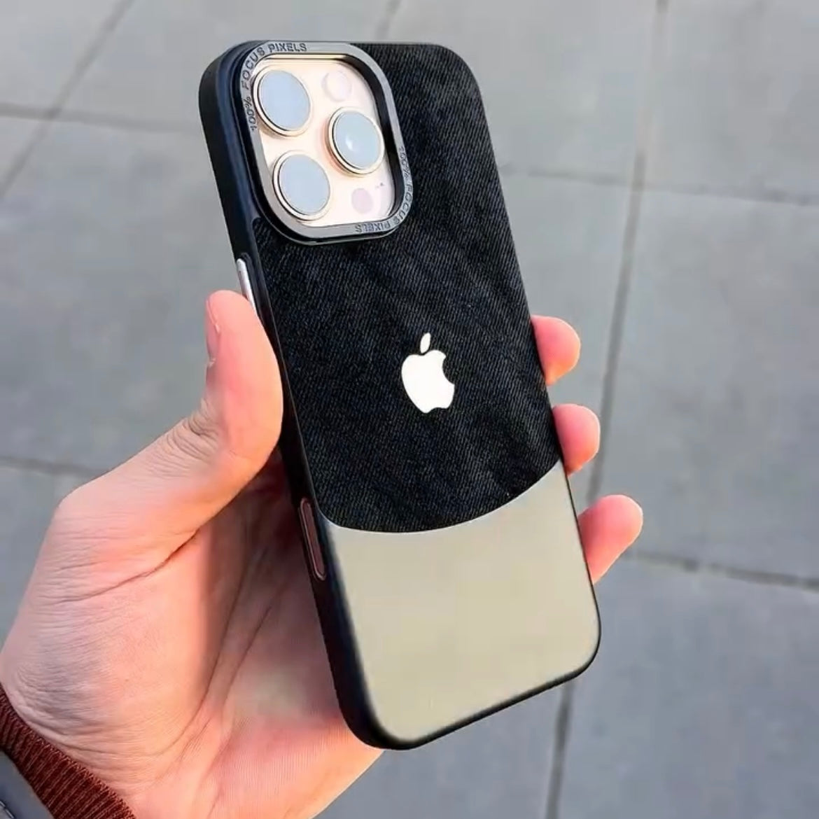 Two Tone Denim Case With Logo