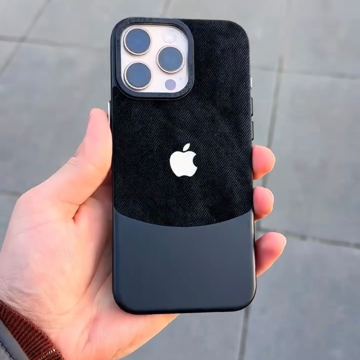 Two Tone Denim Case With Logo