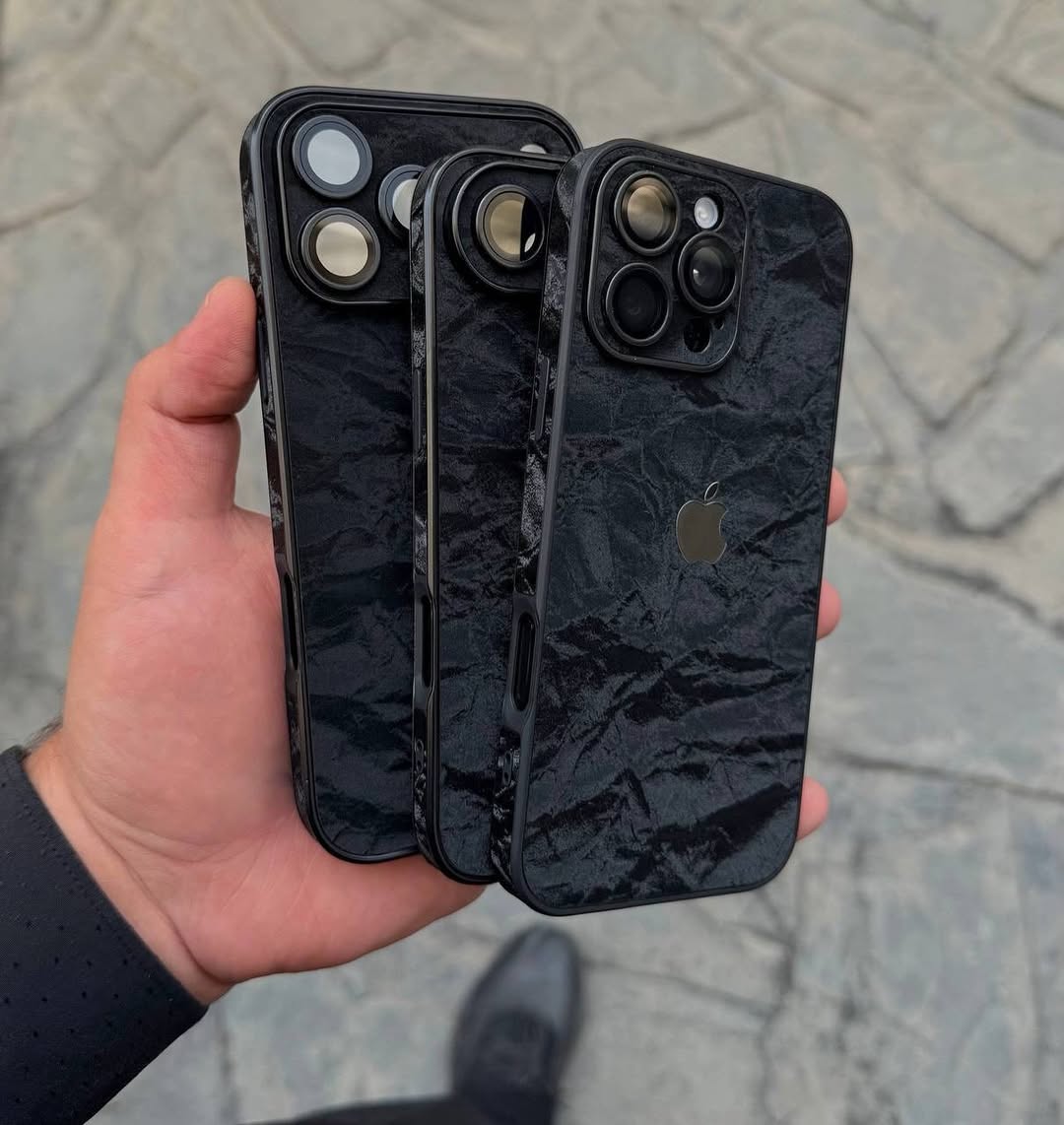 Luxury Deep Black Ocean Velvet Case