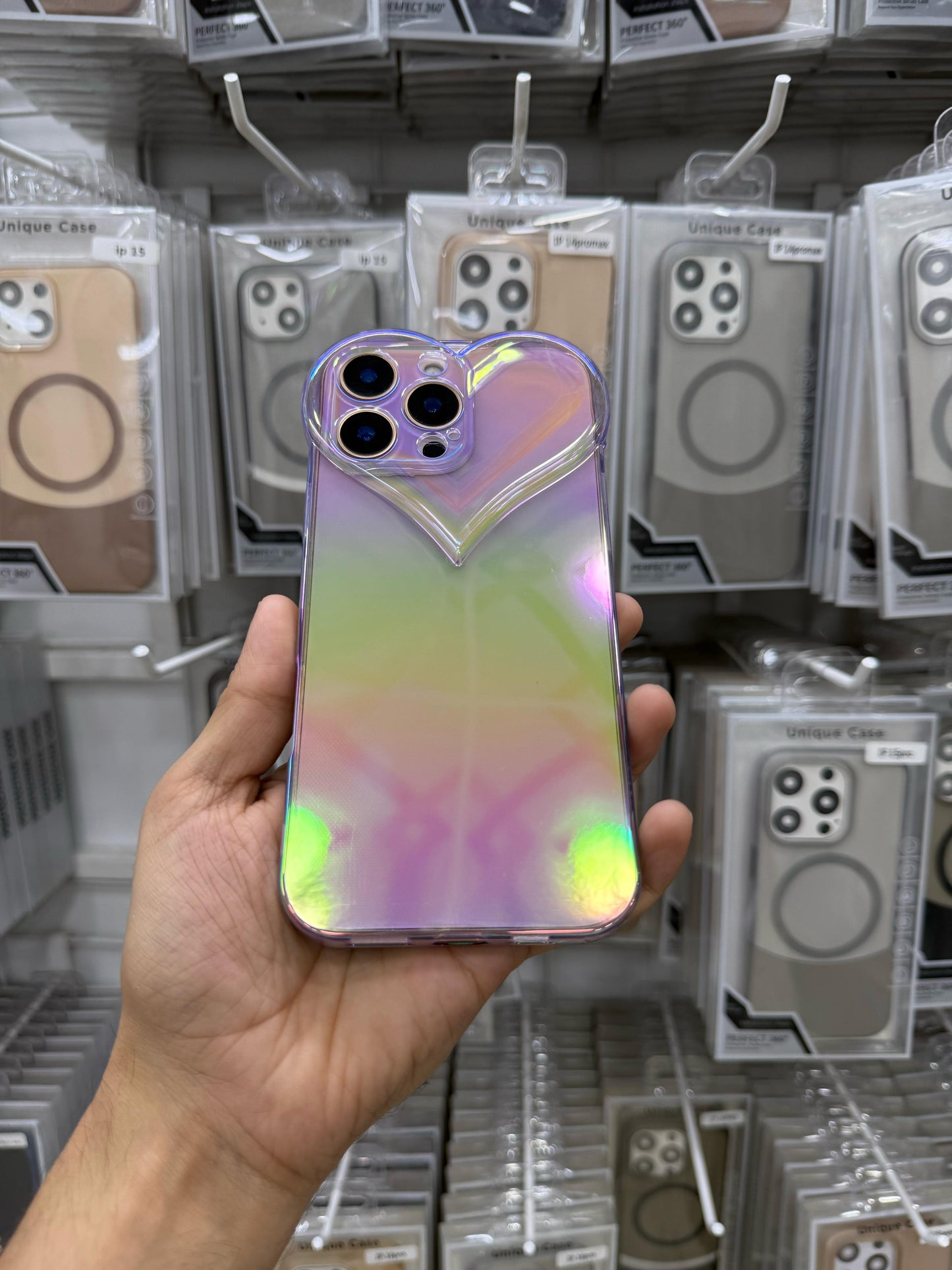 Luxury Heart Holographic Case