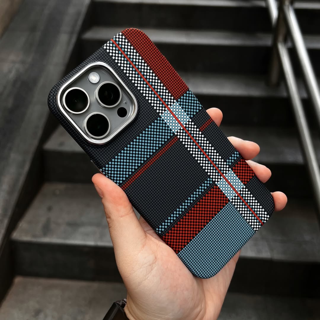 British Check Carbon Fiber Case