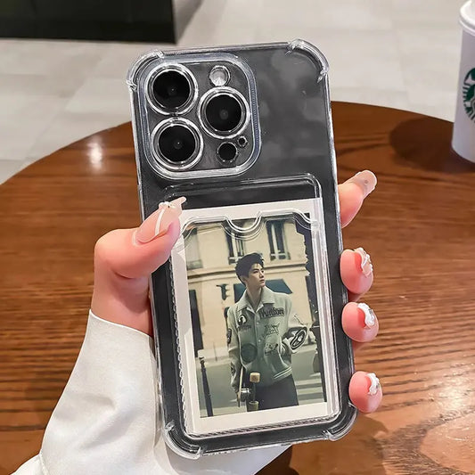 Transparent Card Slot Case