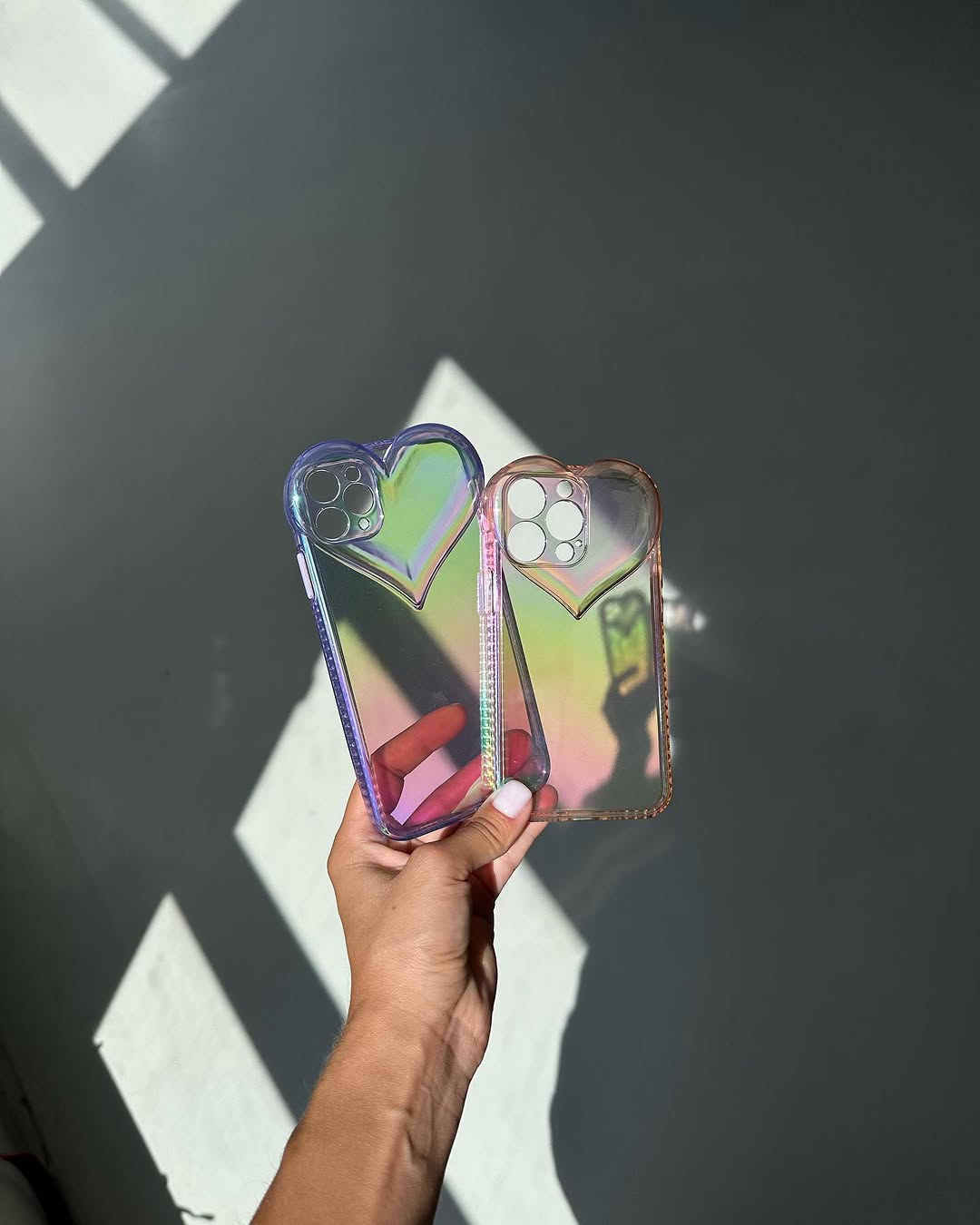 Luxury Heart Holographic Case