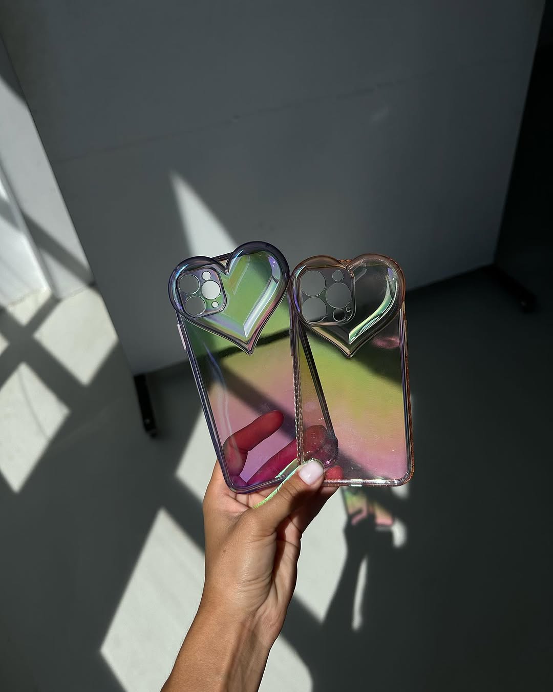 Luxury Heart Holographic Case